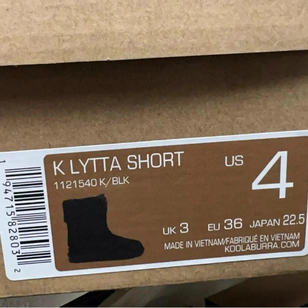 Koolaburra Girls Lytta Short Boot Black Size 4 M Big Kid